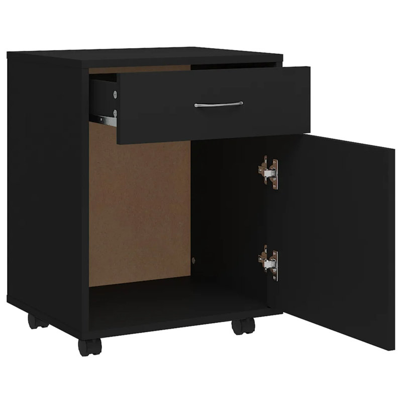 Arpelar 1 Drawer Filing Cabinet, Black