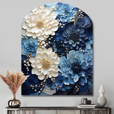Brackley - Arch Abstract Spirals Metal Wall Decor, Asymmetrical Metal Wall Sculpture Print