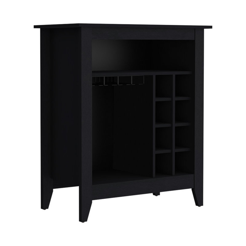 Armoire bar moderne, une tablette ouverte, Noir