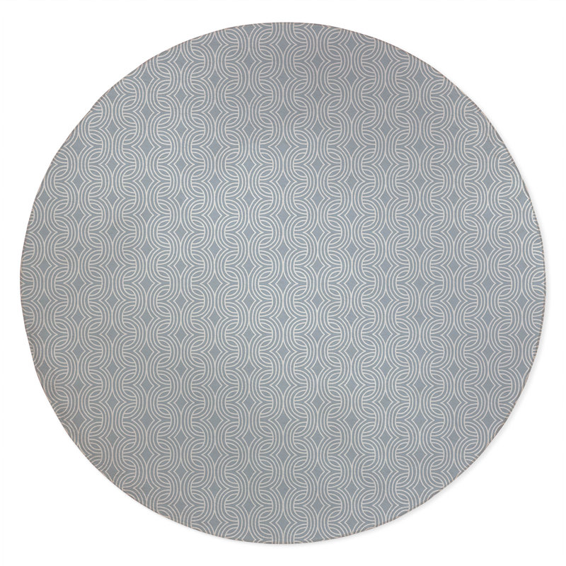 Child Lock Non-Slip Outdoor Rug, Round 5'