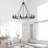 12-Light Rustic Hanging Wagon Wheel Light Fixtures