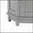 Grey Bathroom Cabinet Triangle Corner Storage Cabinet With Adjustable Shelf Modern Style MDF Board-1505530573