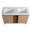 Meuble-lavabo autoportant 48 po avec lavabo double, charnière de porte à fermeture douce