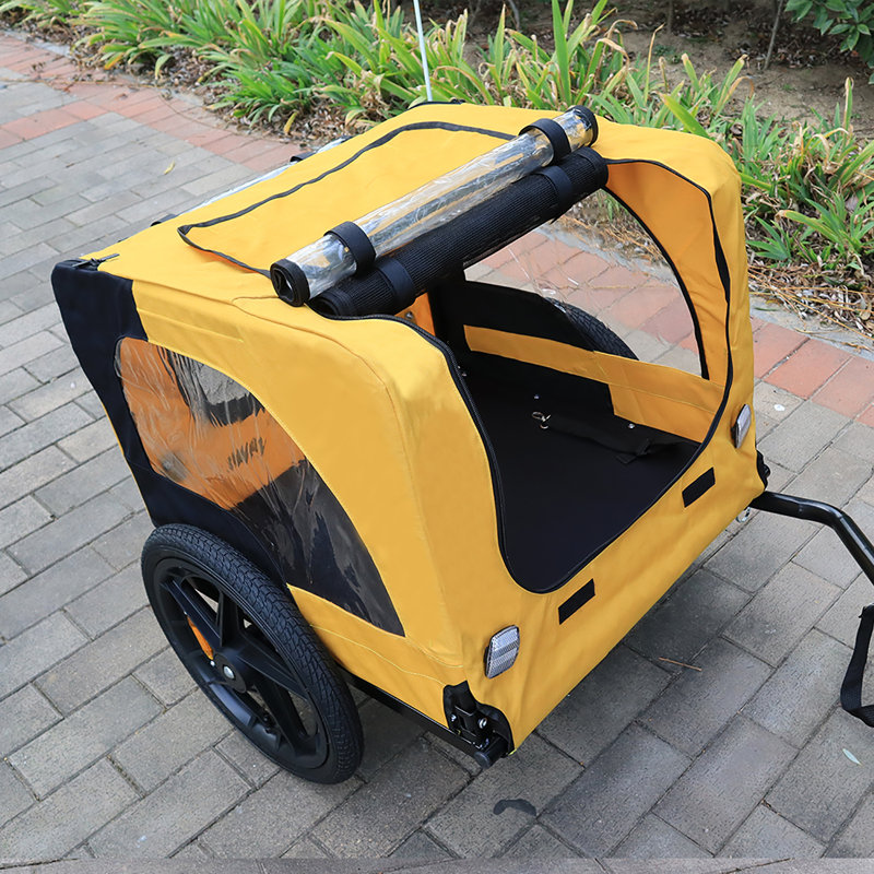 Poussette pliante pour la course à pied, Jaune