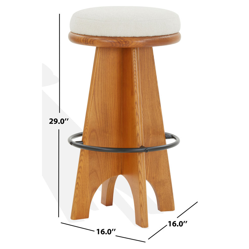Bellarita Round Stool, Bar Stool (29” Seat Height), Walnut