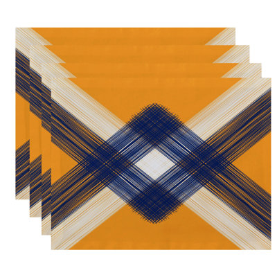 Hancock Polyester Geometric Rectangle Placemat