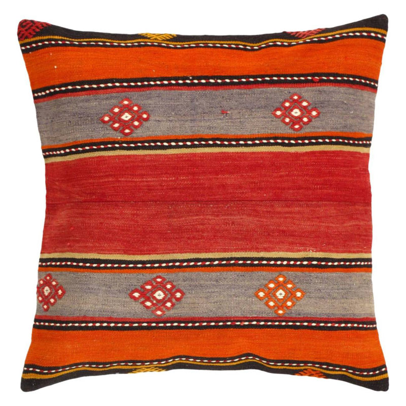 Coussin rétro turc noué à la main 24 po Pasargad