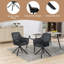 Lestarain 1Dining Room Chair Swivel, Swivel Chair, Kitchen Chair With Armrests Backrest, Living Room Chair, Upholstered Chair, Armchair, Metal Legs, Velvet, Imitation Leather, Dark Grey-397039253