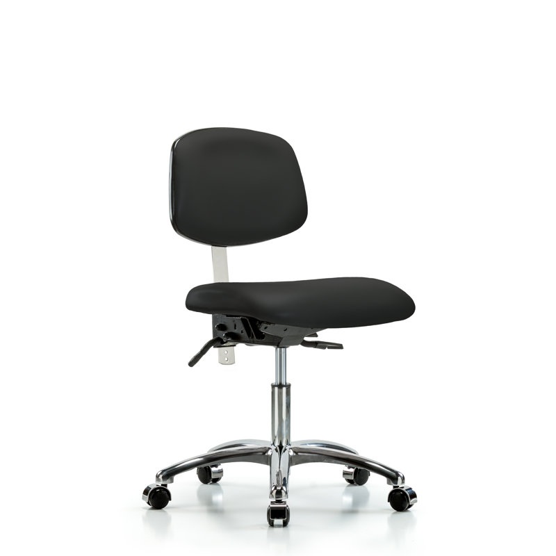 Chaise de travail Koa, Noir, Roulettes, Non inclus
