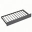 Lit de jour, canapé-lit en métal avec lit gigogne simple, gris, l 78,4 po x l 41 po x H 29,8 po