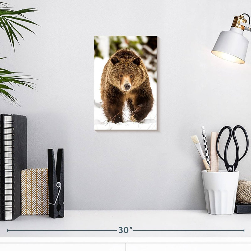 Brampt Walking Grizzly Bear, 12" H x 8" W