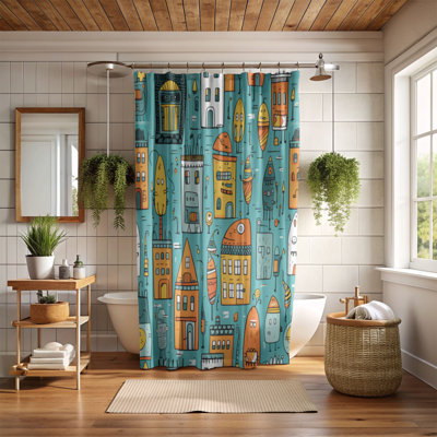 Perky City - Rideau de douche Premium
