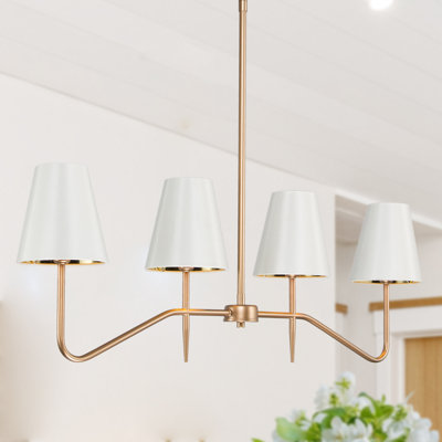 Abbiney 4-Light Modern Linear Chandelier with Unique Statement Design