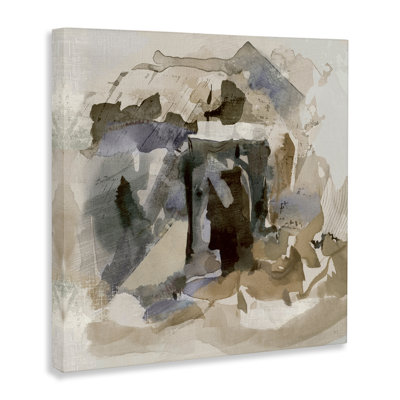 Art mural sur toile collage expressif neutre, design par Susan Jill