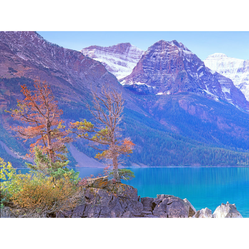 Autumn Colors On St. Mary's Lake Print by Bruce Heinemann, 25.25" H x 31.25" W