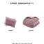 Édredon 3 pièces double / grand - face en velours, envers en microfibre, bourre en duvet synthétique, surpiqûres 3D, boîte, lavable à la machine, rose pour l'hiver, 3 pièces avec envers, rembourrage, couture, confort pour la saison froide-118758509-118758513