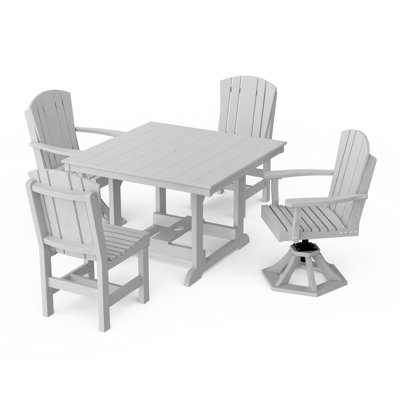 Heritage 5-Piece Dining Set With Swivel Chairs