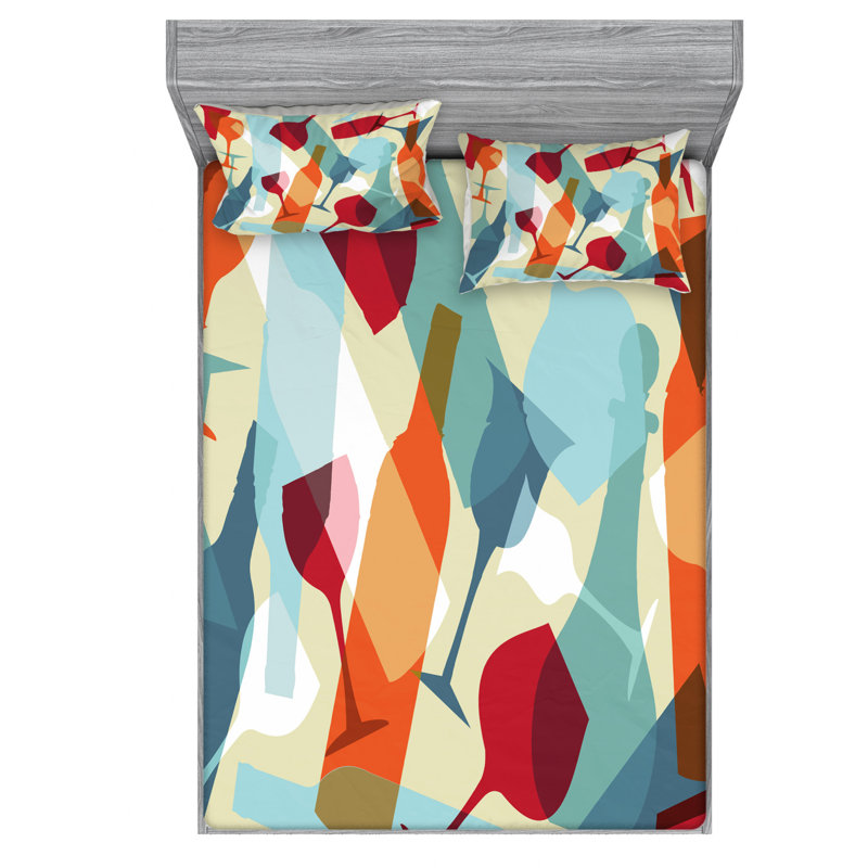 Microfiber Sheet Set, Queen Sheet Set with Fitted Sheet