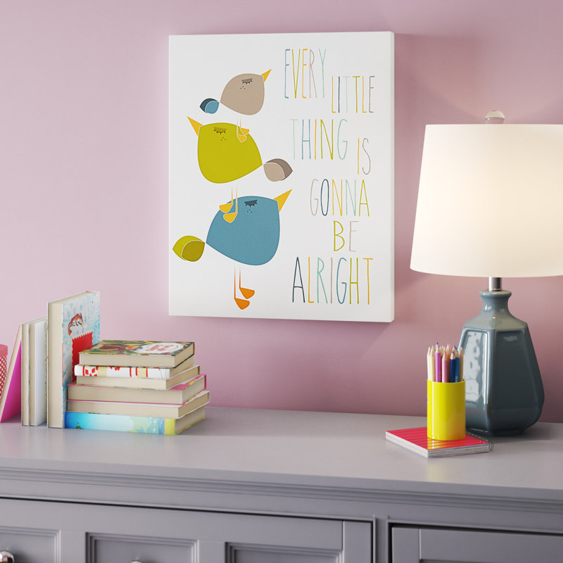 Art sur toile Gupton Three Little Birds, Toile tendue, H 30 po x l 24 po x P 1,5 po