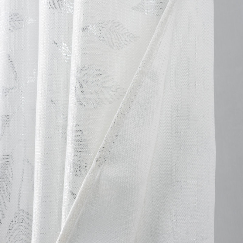 Ensemble de rideau de fenêtre Bexley, Blanc / argenté