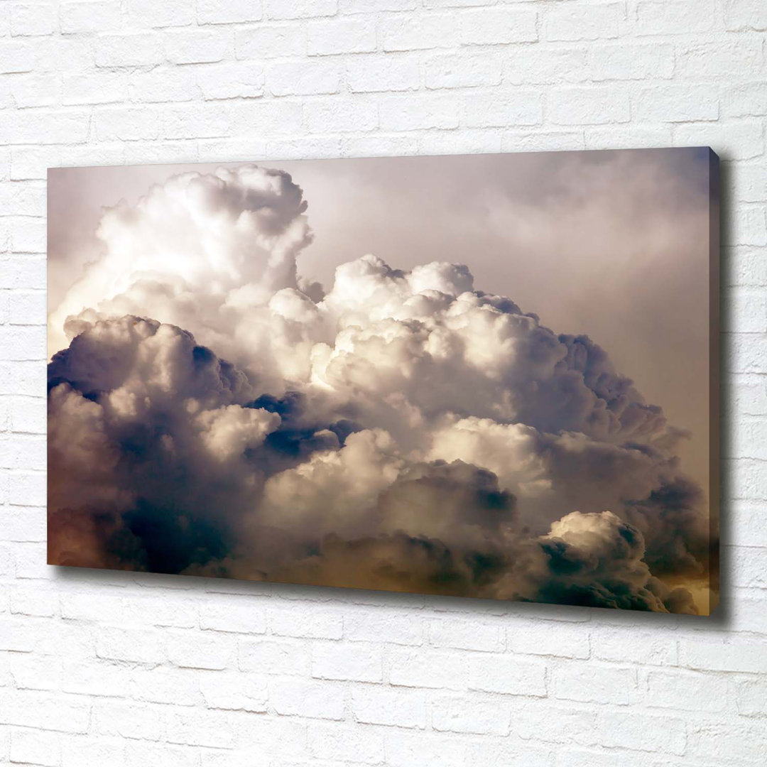 Leinwanddruck - Wandkunst - Drucke auf Leinwand - 100X70 Bild Bildthema: Wolken am Himmel