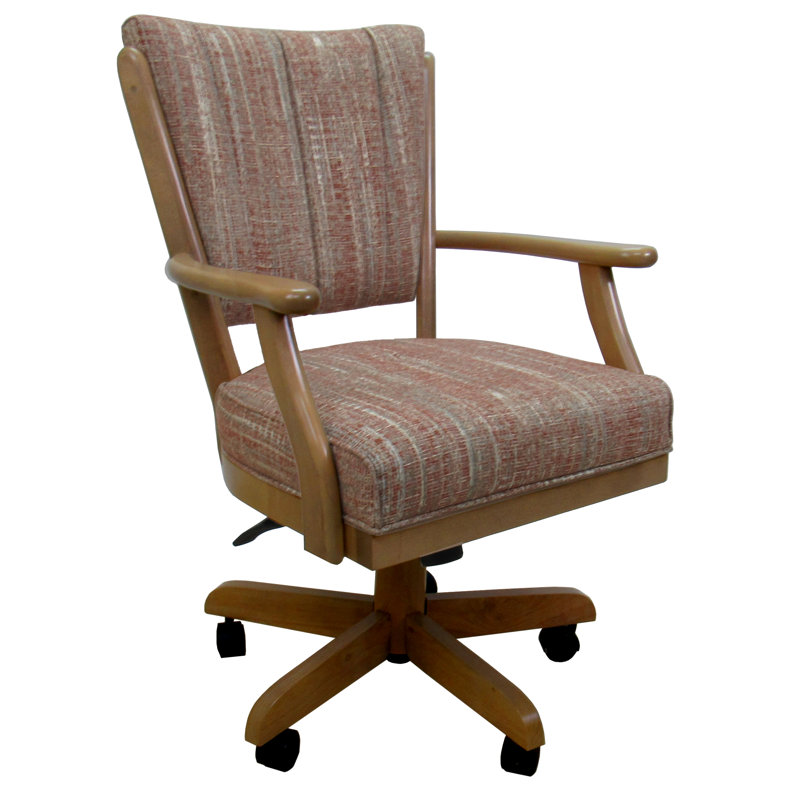18'' H Upholstered Armchair, Light Oak, Light Oak, Watusi Madder