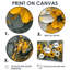 Fleurs abstraites jaunes, jardin gris abstrait - art mural floral-973410115-973410237-973410235