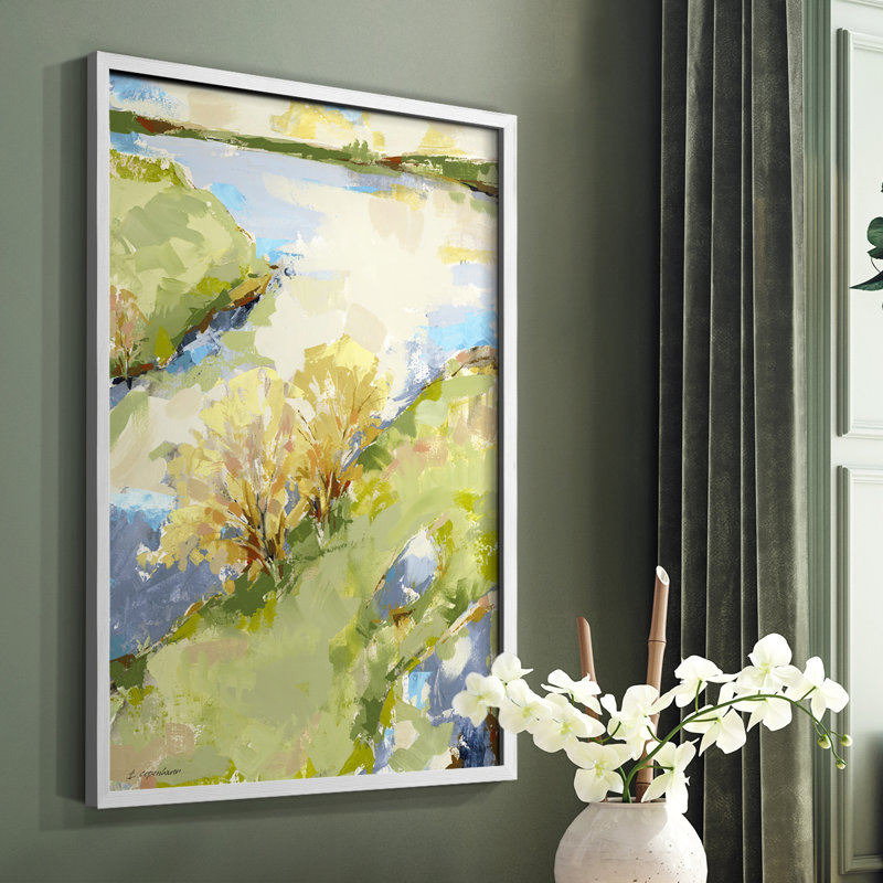 Reproduction encadrée Airy II - bois massif, Blanc, H 10 po x l 8 po