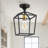 1-Light Lantern Semi Flush Mount