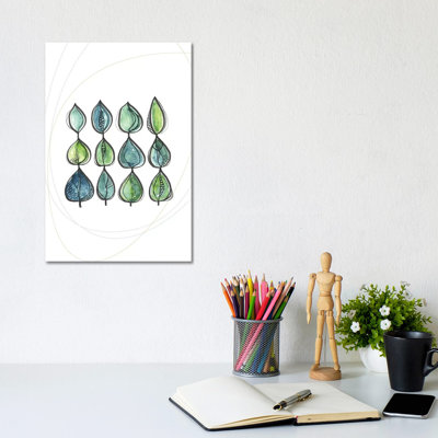Water Color Leaves Green by Soul Curry Art & Illustrations - Gallery-Wrapped Canvas Giclée on Canvas