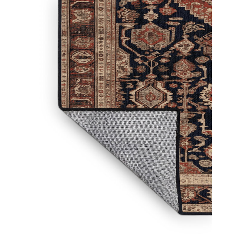 Tapis brun lavable à la machine, Carré 5 pi
