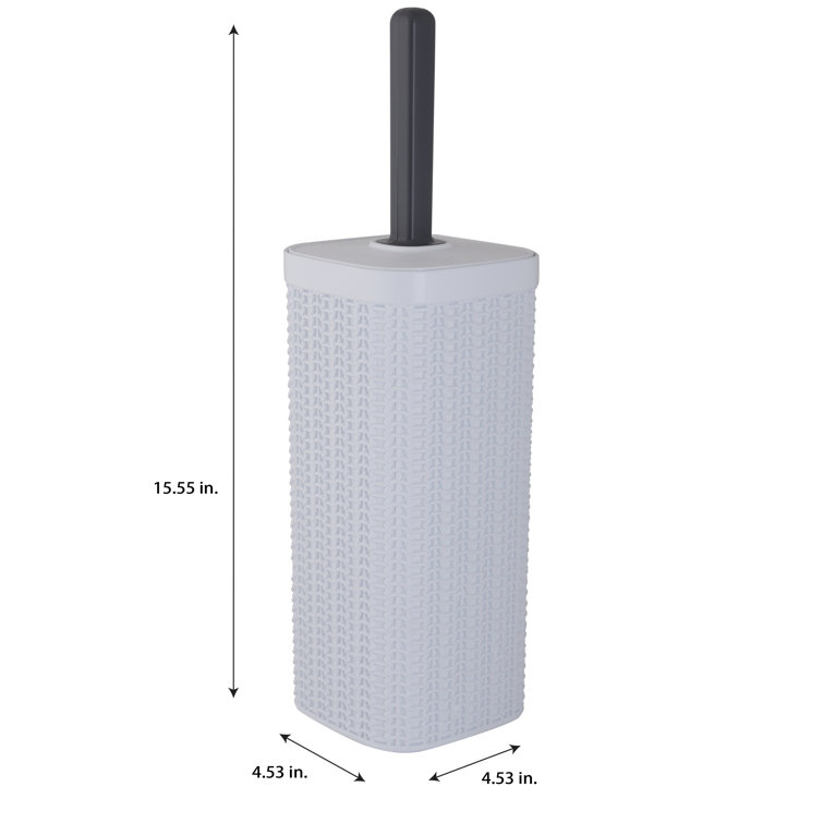 Bath Bliss Grey Plastic Toilet Brush Holder in the Toilet Brush Holders  department at