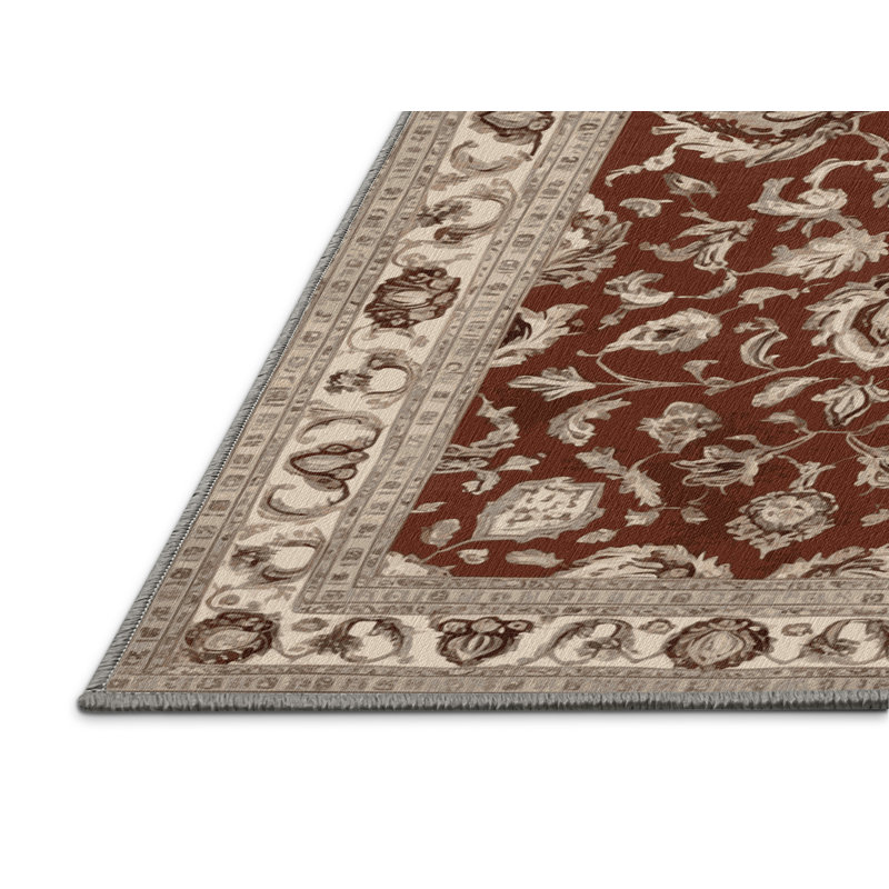 Tapis gris français lavable à la machine, Rectangulaire 8 pi x 12 pi