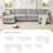 Sayette 146'' W 6-Piece Modular Sectional with Ottoman-83109103
