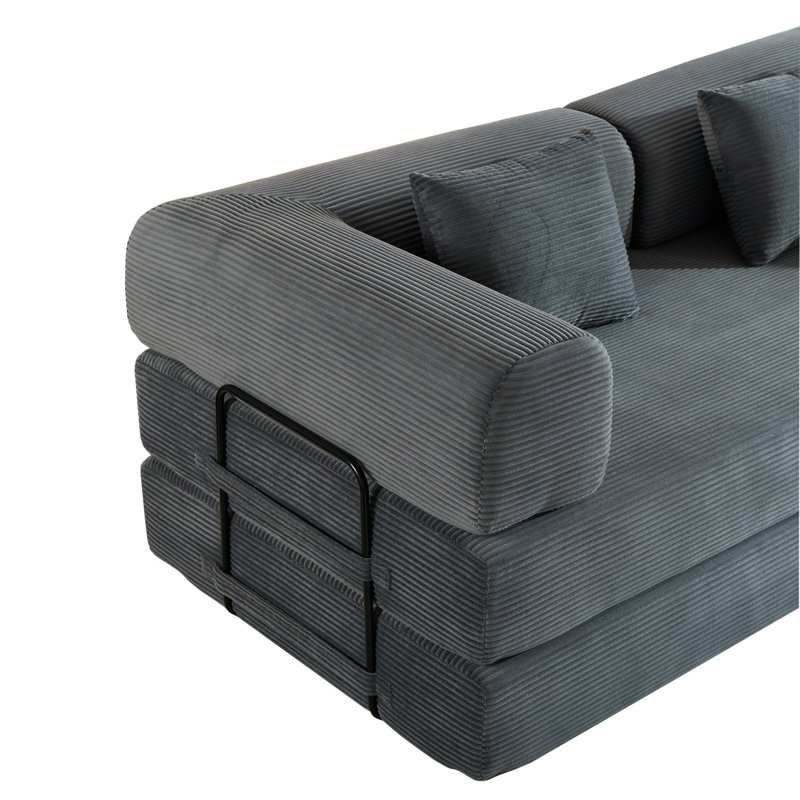 Canapé-lit Corduroy, Gris