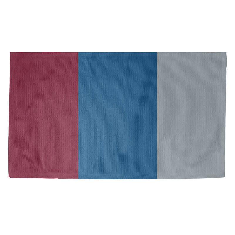 Tapis bleu à rayures de hockey national, Rectangle 2 pi x 3 pi, Oui