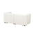 White Microfiber 2-Piece Living Room Sofa Set