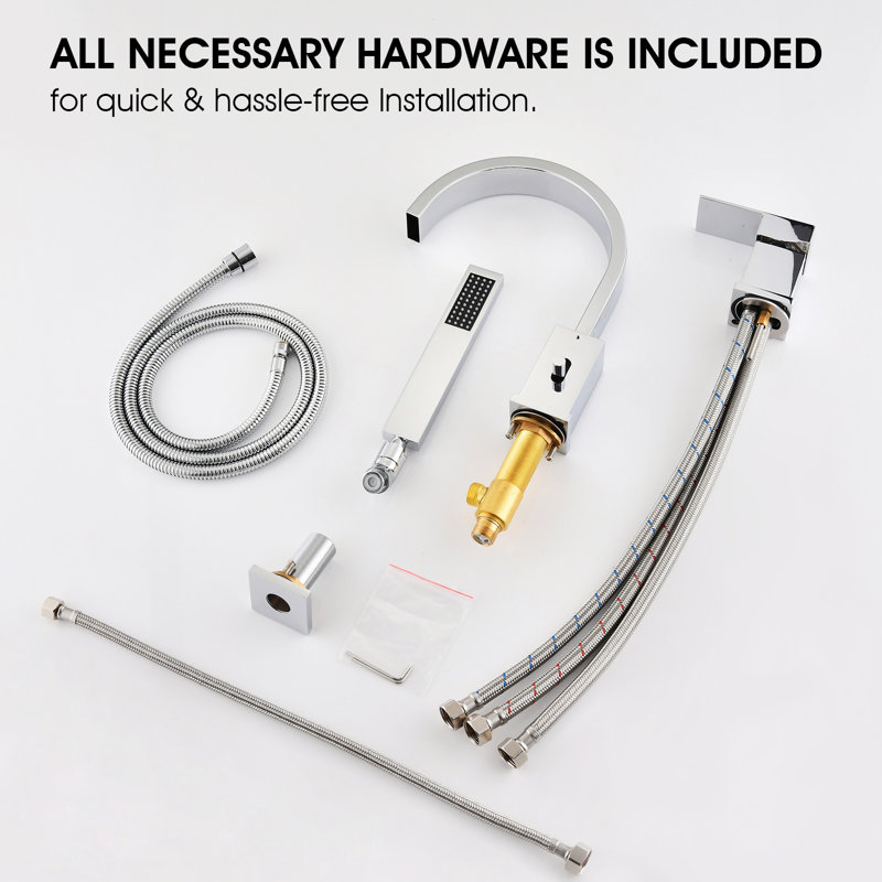 Deck Tub Filler, Chrome