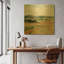 «Vermillion Landscape I» par Katrina Pete, art mural en métal doré, 36 po x 36 po-1397661337