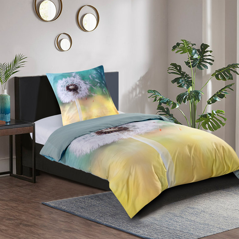Cotton Floral Duvet Cover Set with Pillowcases Included