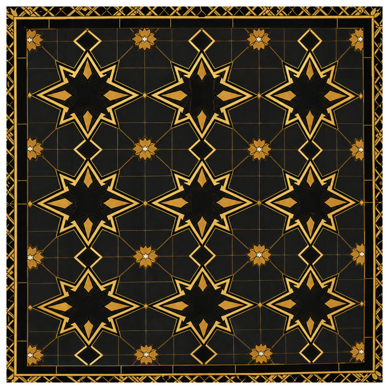 Couvertures étoile à motif mosaïque, L 60 po x H 80 po