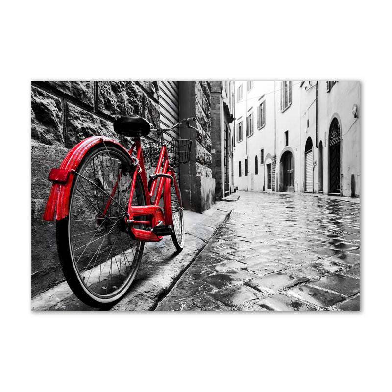 Red Bicycle - Wrapped Canvas Print
