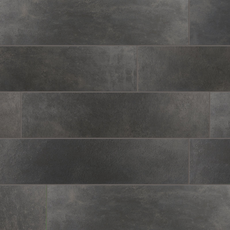 Fairfield 6" x 24" Porcelain Field Tile in Charcoal