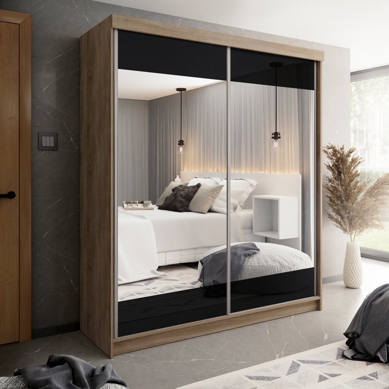 Allyzon Laminate Wardrobe, Brown/Black