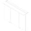 1000mm W 690mm H Surface Frameless Medicine Cabinet Mirror-47484484