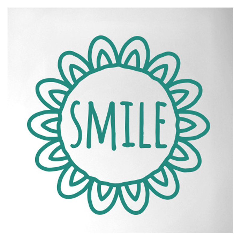 Plants & Flowers Wall Decal, Aqua Green