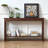 Walnut Solid Wood Rectangular Console Table-1432675048