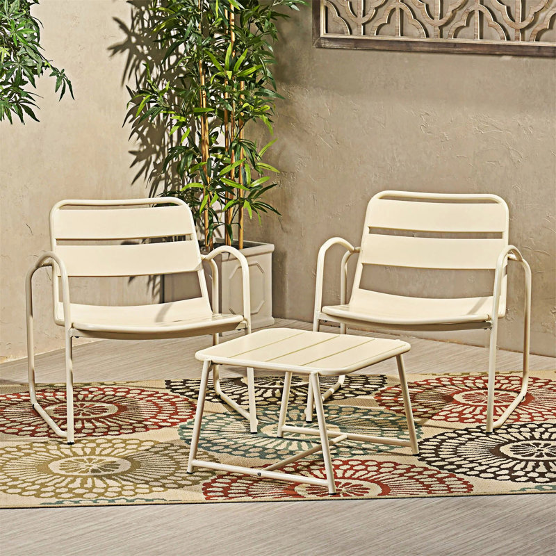 Ensemble de conversation 3 pièces, Matte White