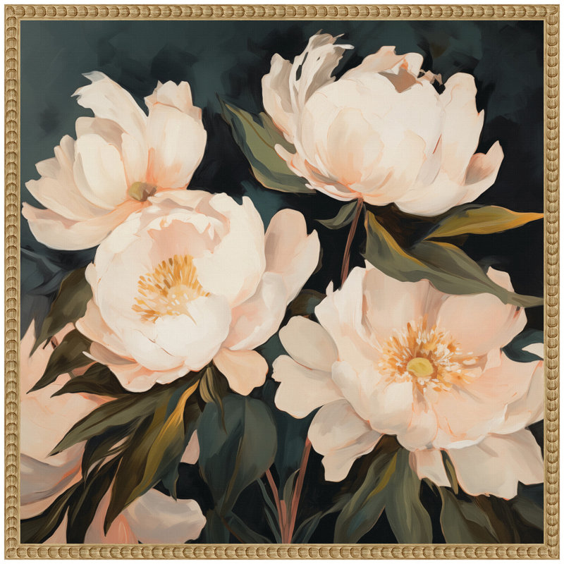 «Beautiful Painterly Floral Bouquets 2» par The Creative Bunch Studio, reproduction d'art sur toile encadrée, Tanné