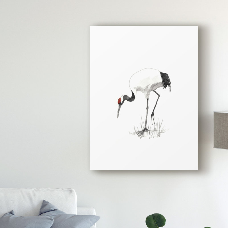 «Japanese Cranes II» par Naomi McCavitt, reproduction sur toile, H 19 po x l 14 po x P 2 po